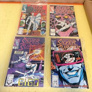 Silver Surfer Marvel Comic Lot Issues 20 22 24 26 1989 Copper Age Newstand